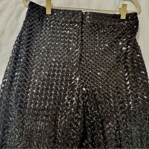 Black Women's Sequin See-Trough Pants H&M